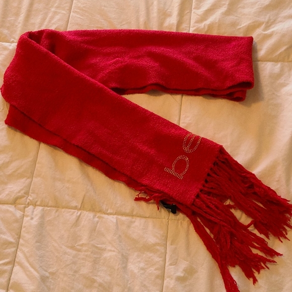 BEBE Red Scarf - Picture 2 of 2